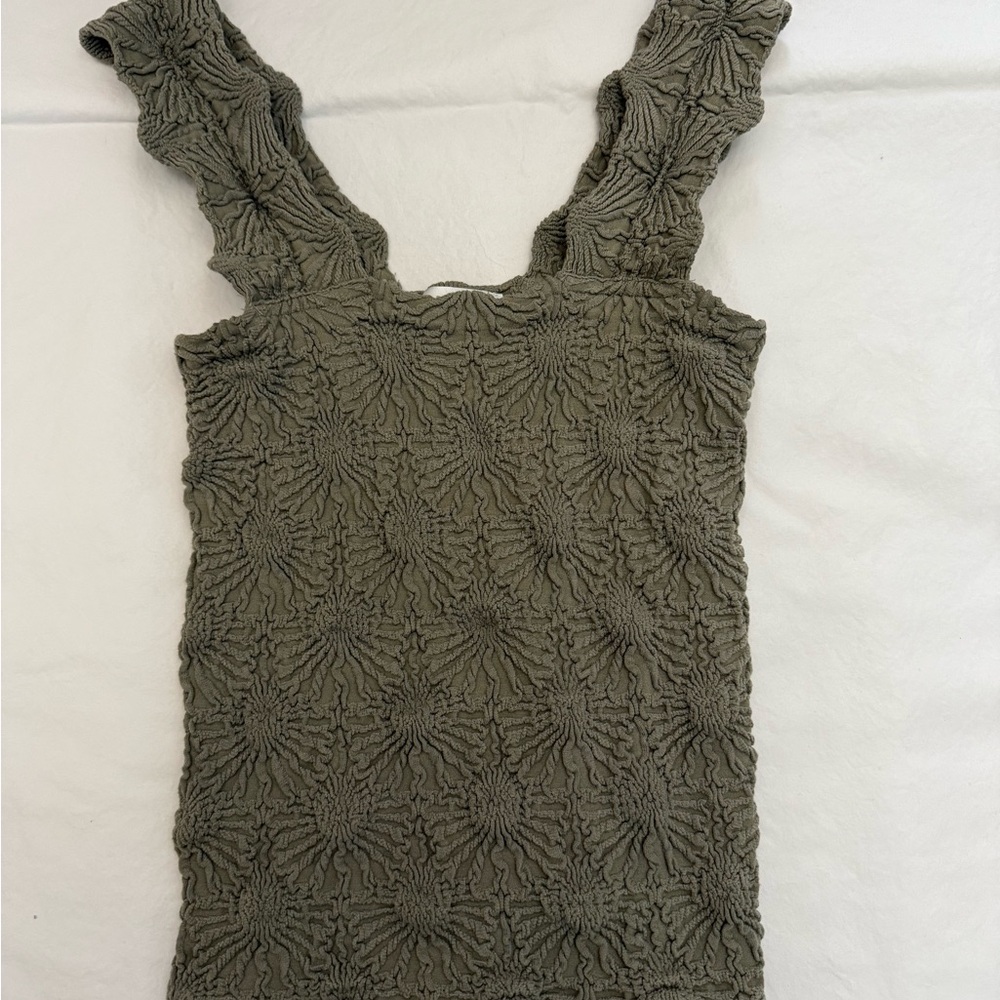 Altar’d State intimates textured Olive Green Sleeveless Top